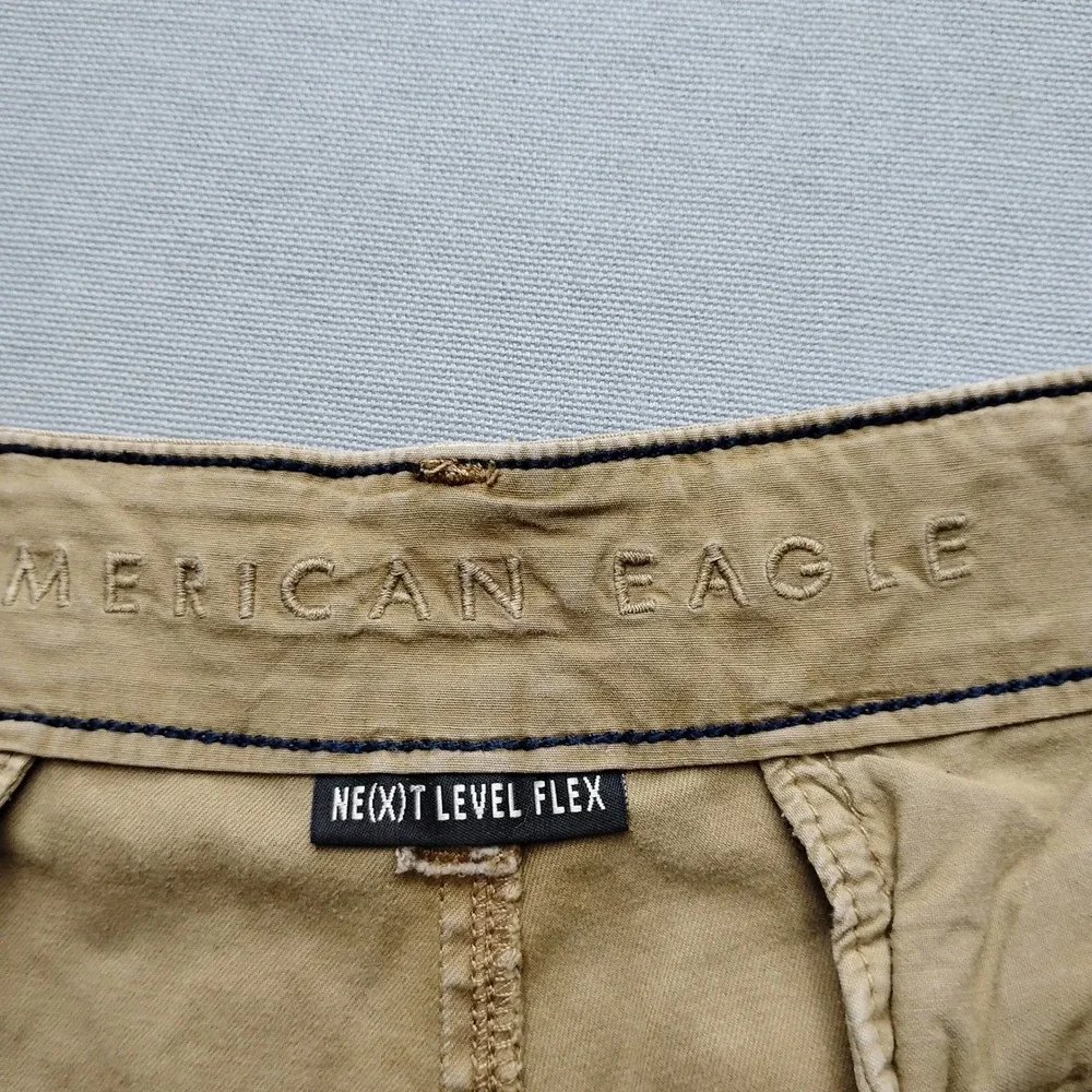 American Eagle Mens Classic Next Level Flex Chino Shorts Khaki Tan 38